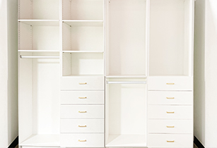 Custom Closet Organization – White Tex Color